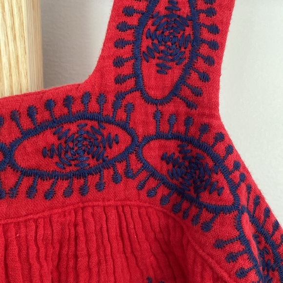 Embroidered Top in Double Cotton Gauze - Picture 3 of 4